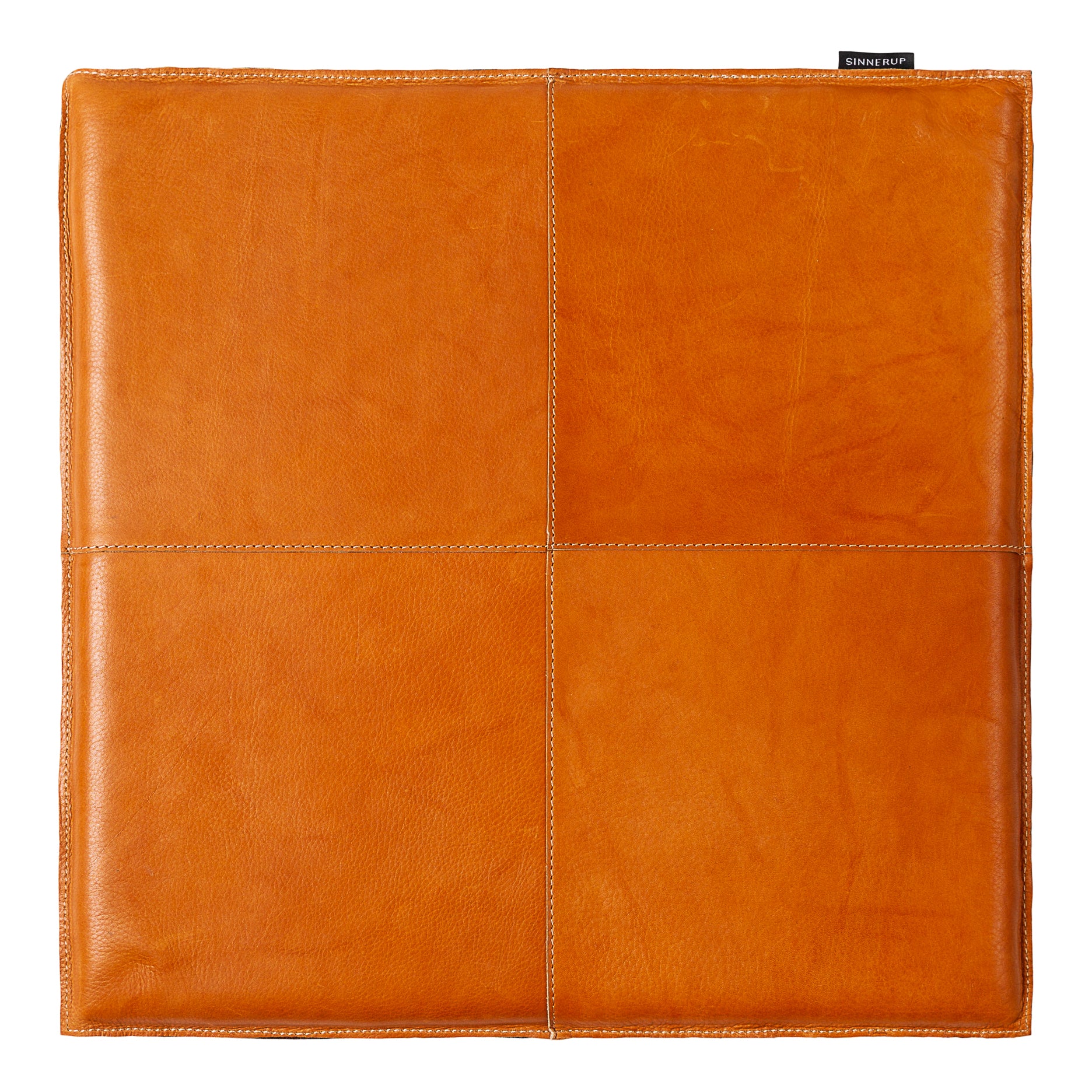 Læder hynde firkantet